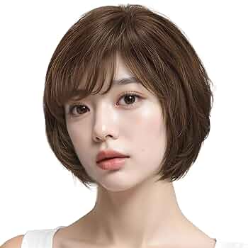 Amazon.co.jp: EMMOR 人毛ウィッグ 自然 人毛100 フルウィッグ